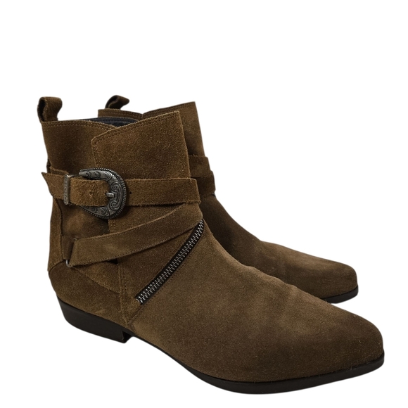 AllSaints Womens Tejus Suede Ankle Zip Boot Size 40 - Picture 3 of 7